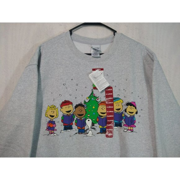 Peanuts Snoopy Charlie Brown Christmas 2022 Gray Size XL Light Up Sweatshirt - Picture 4 of 9